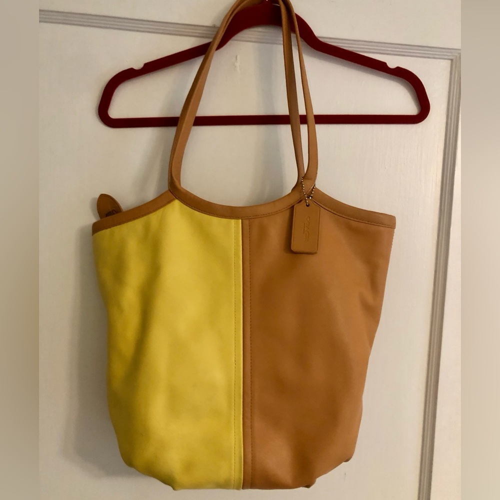 COACH Bea Colorblock Soft Leather Tote Bag - Picture 5 of 13
